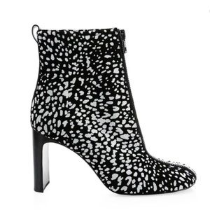 Ellis Suede Cheetah zip front boot